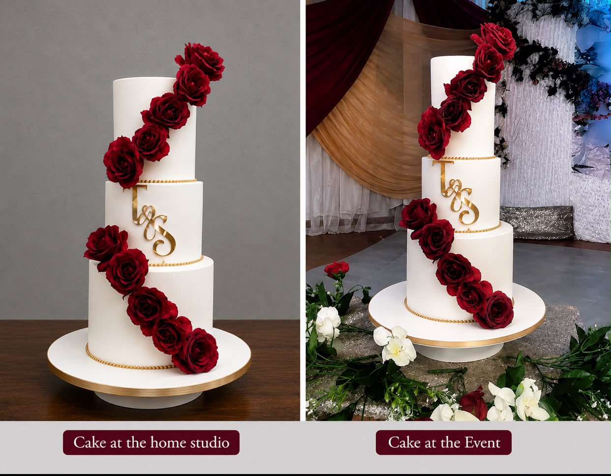 Luxury Celebration Tiered Cake Setup in Ilara